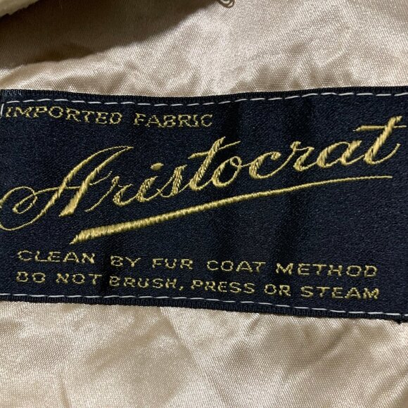 VINTAGE ARISTOCRAT FAUX & REAL FUR DOUBLE BREAST COATS SIZE S - Picture 12 of 13